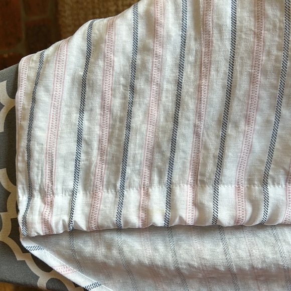 Hayden LA draw string waist button up striped top szL - Picture 10 of 11